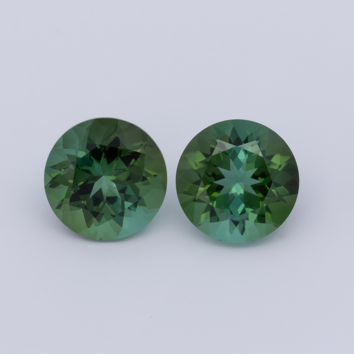 Tourmaline Pair - green, round, 8x8 mm, 3.86 ct, No. TR991138