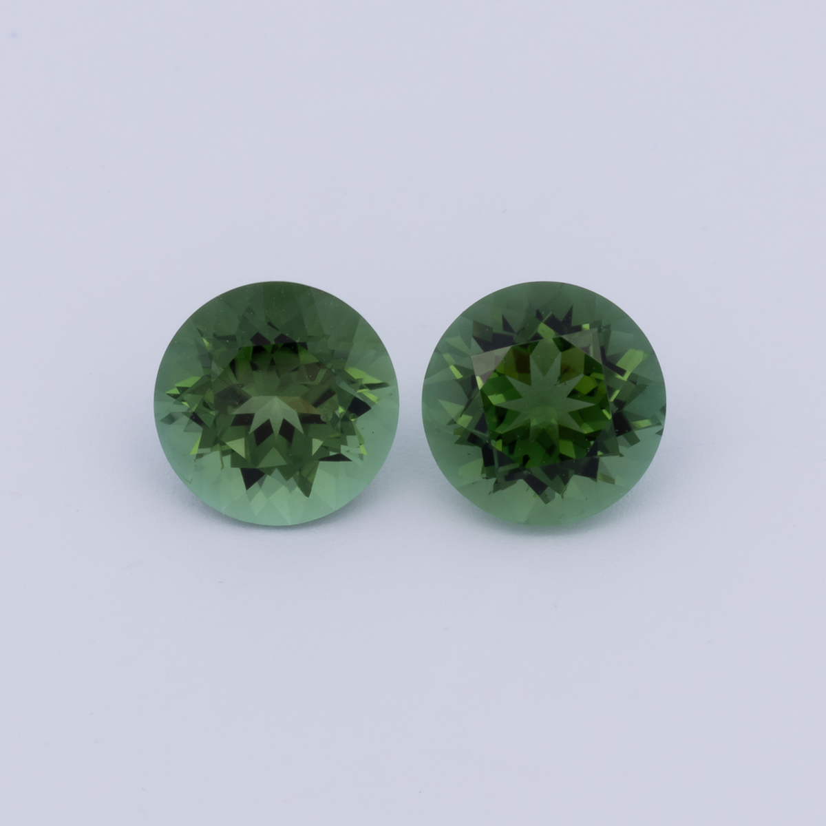 Tourmaline Pair - green, round, 6.5x6.5 mm, 2.09 ct, No. TR991139