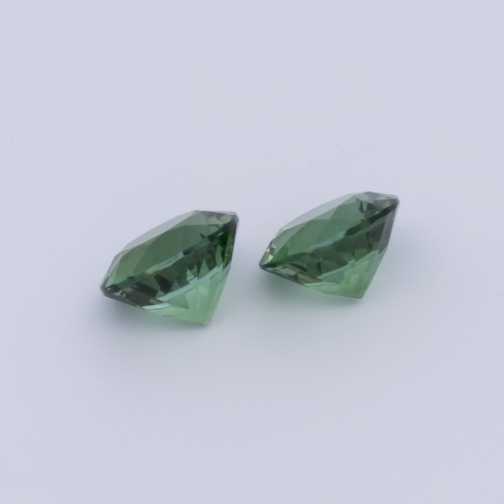 Tourmaline Pair - green, round, 6.5x6.5 mm, 2.09 ct, No. TR991139