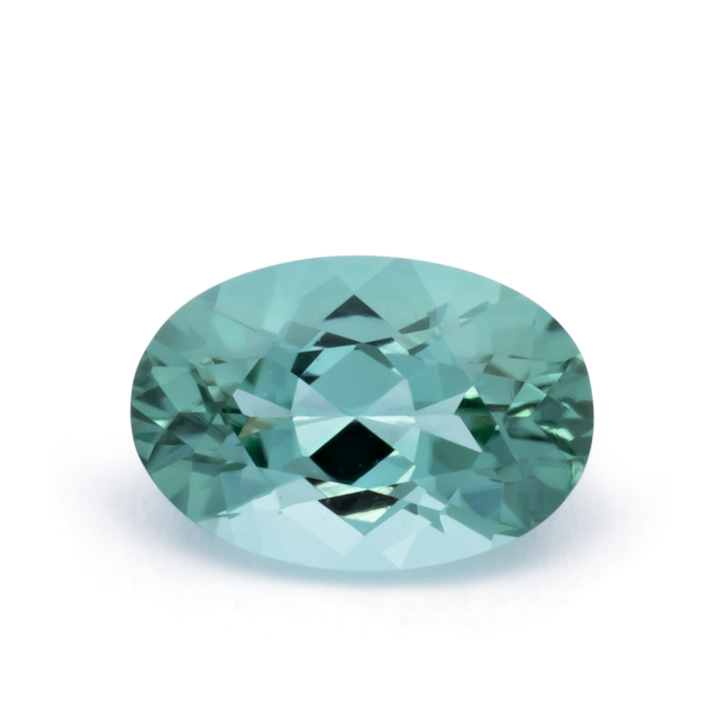 Turmalin - grün, oval, 5x3 mm, 0.20 - 0.25 ct, Nr. TR991148