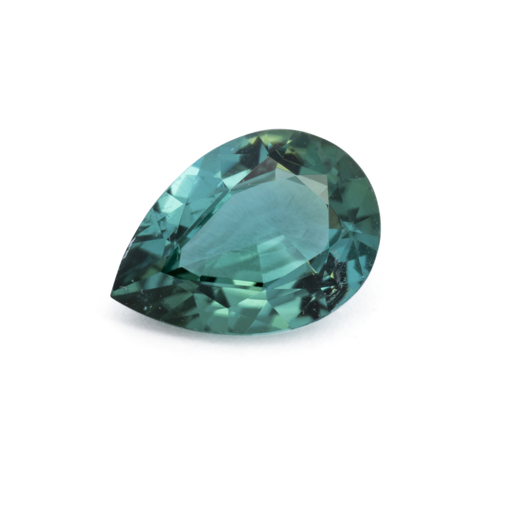 Turmalin - grün, birnform, 7x5 mm, 0.60 ct, Nr. TR991193