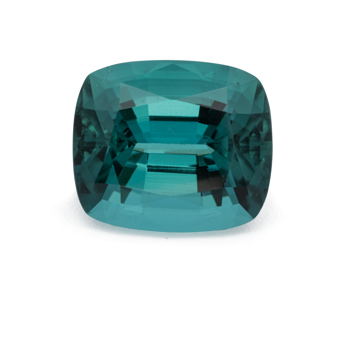 Tourmaline - green & blue, cushion, 7.6x6.6 mm, 1.65 ct, No. TR991222