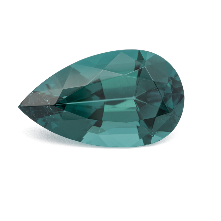 Turmalin - grün & blau, birnform, 12x7 mm, 2.19 ct, Nr. TR991223
