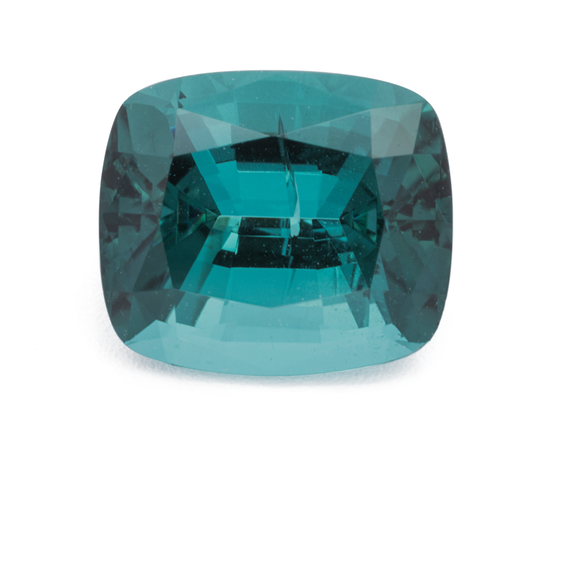 Tourmaline - green & blue, cushion, 7.6x6.6 mm, 1.67 ct, No. TR991227