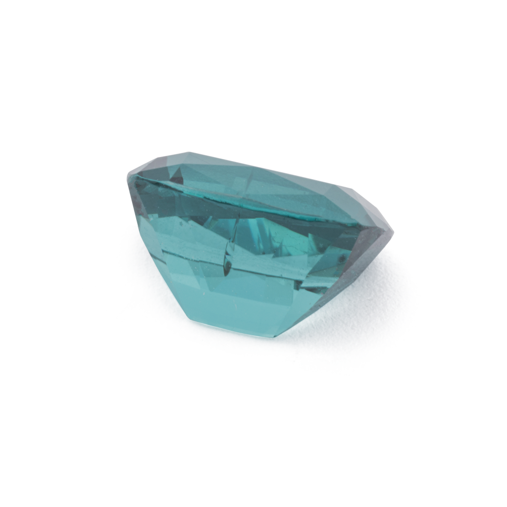 Tourmaline - green & blue, cushion, 7.6x6.6 mm, 1.67 ct, No. TR991227