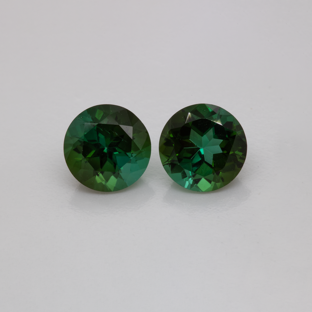 Tourmaline Pair - green, round, 6x6 mm, 1.69 ct, No. TR99392