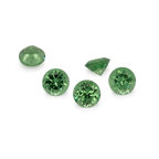 Tsavorit - grün, rund, 2,5x2,5 mm, 0,060-0,079 ct, Nr. TS32002