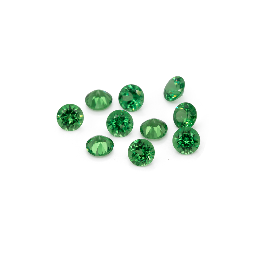 Tsavorit - grün, rund, 3x3 mm, 0.11-0.14 ct, Nr. TS33004