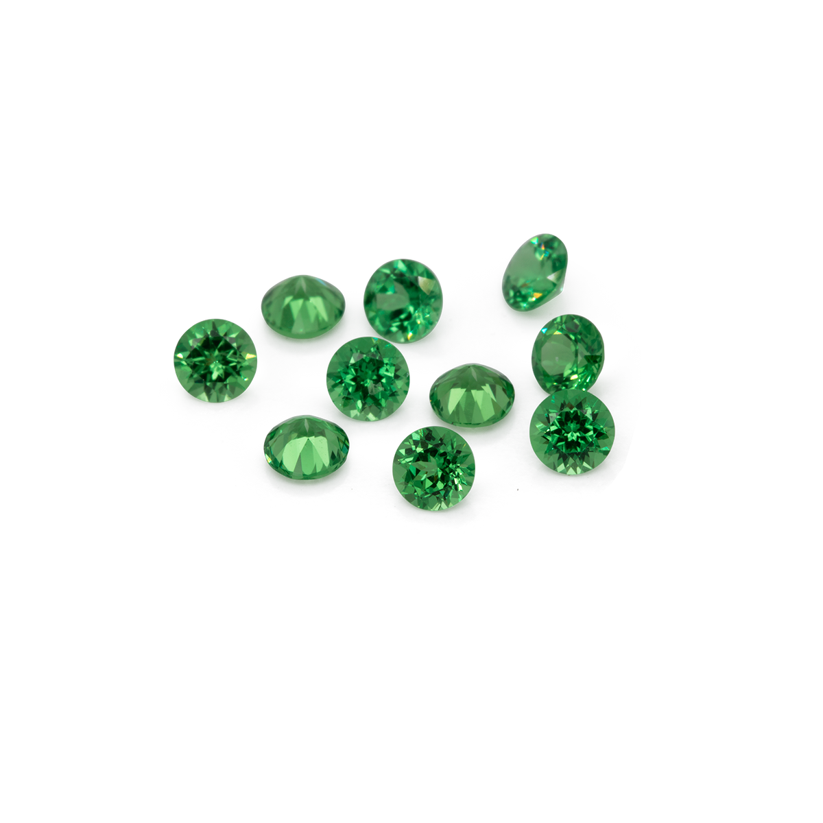 Tsavorit - grün, rund, 3x3 mm, 0.11-0.14 ct, Nr. TS33004