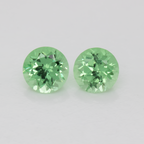 Tsavorite Pair - green, round, 3.3x3.3 mm, 0.33 ct, No. TS91015