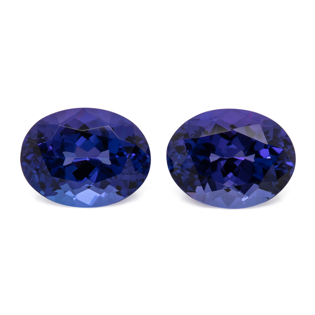 Tansanit Paar - AAA, oval, 11x9 mm, 7.53 ct, Nr. TZ99019