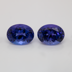 Tansanit Paar - AAA, oval, 11x9 mm, 7.53 ct, Nr. TZ99019