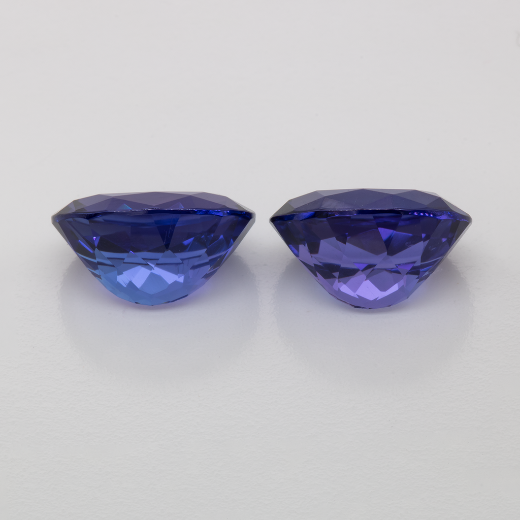 Tansanit Paar - AAA, oval, 11x9 mm, 7.53 ct, Nr. TZ99019