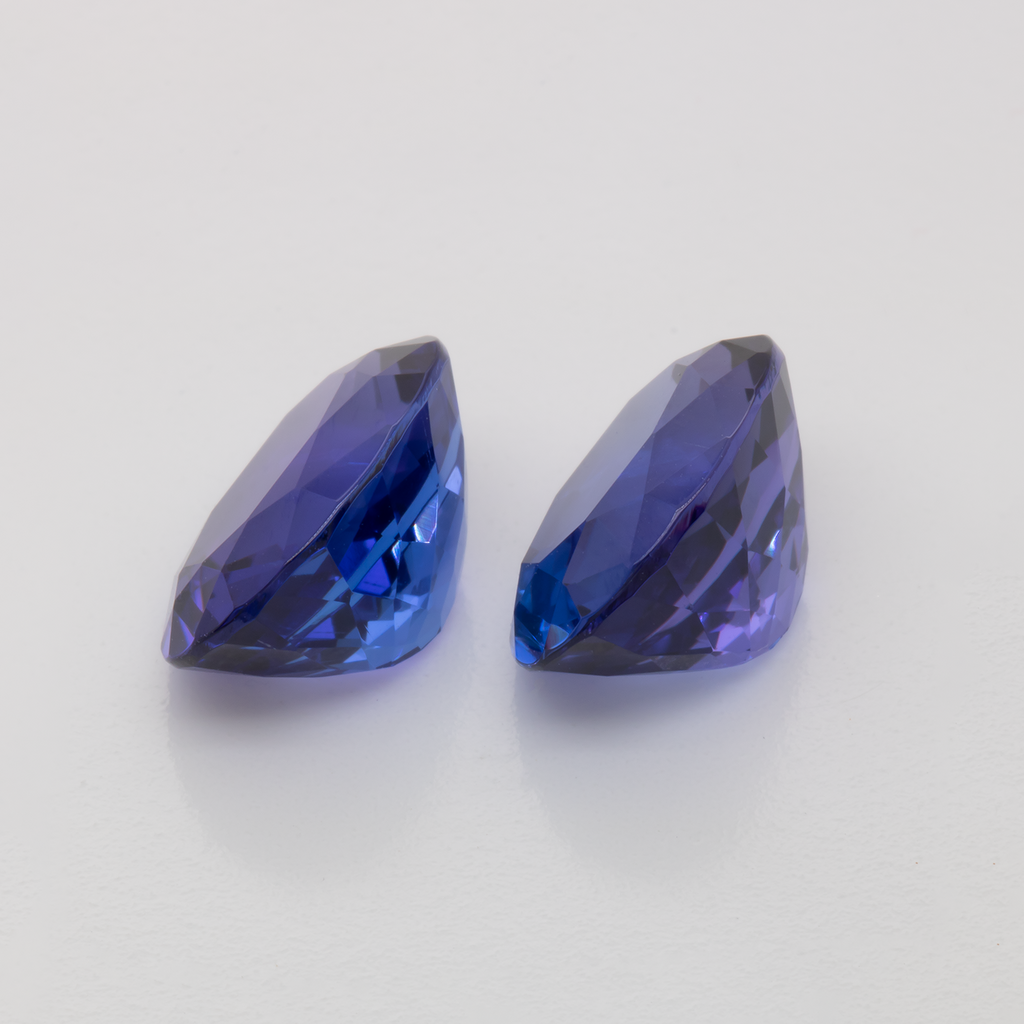 Tansanit Paar - AAA, oval, 11x9 mm, 7.53 ct, Nr. TZ99019