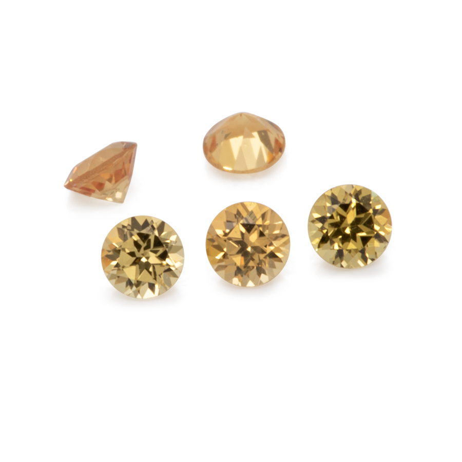 Saphir - gelb, rund, 1,5x1,5 mm, ca. 0,016 ct, Nr. XSR11105