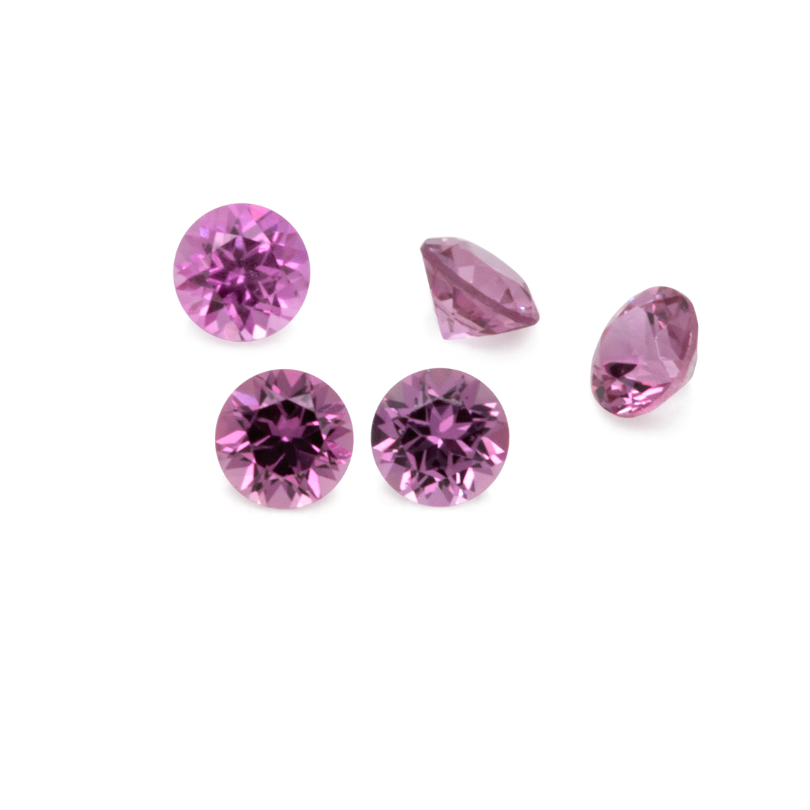 Sapphire - light purple/light pink, round, 1.5x1.5 mm, approx. 0.016 ct, No. XSR11137