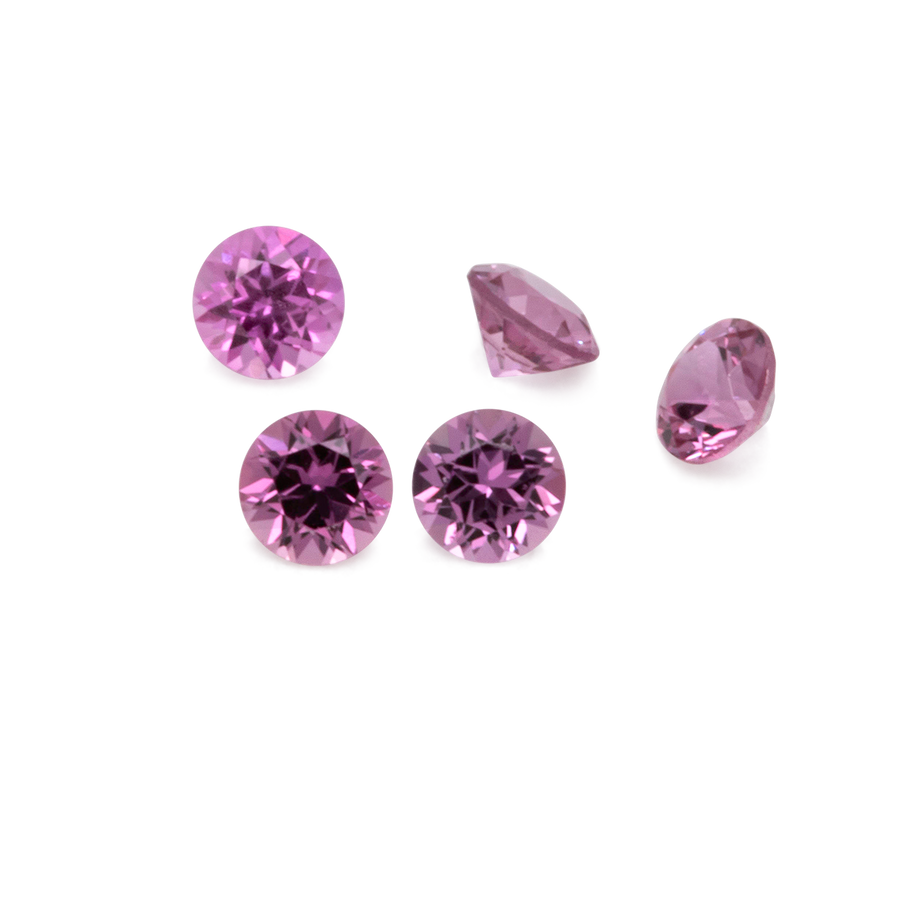 Saphir - hell lila/rosa, rund, 1,5x1,5 mm, ca. 0,016 ct, Nr. XSR11137