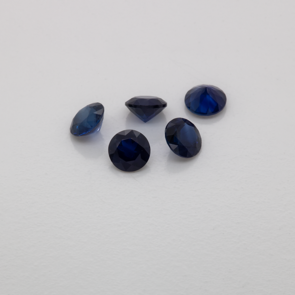 Sapphire - blue, round, 3x3 mm, 0.11-0.14 ct, No. XSR11232