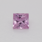 Sapphire - light pink, rectangle, 2.3x2.3 mm, 0.08 - 0.09 ct, No. XSR11247