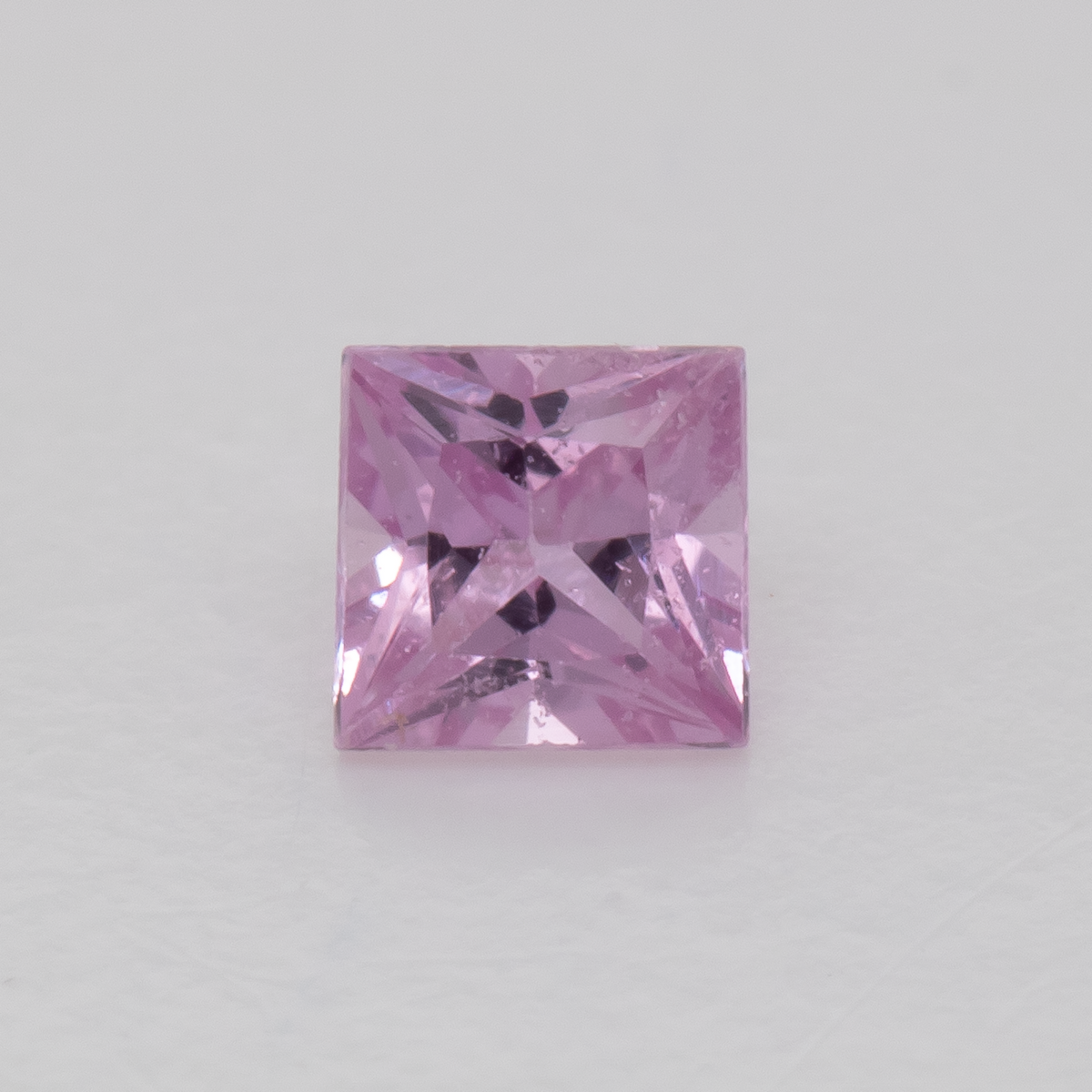 Sapphire - light pink, rectangle, 2.3x2.3 mm, 0.08 - 0.09 ct, No. XSR11247