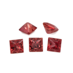 Saphir - rot, rechteck, 2.3x2.3 mm, 0.09 - 0.11 ct, Nr. XSR11249