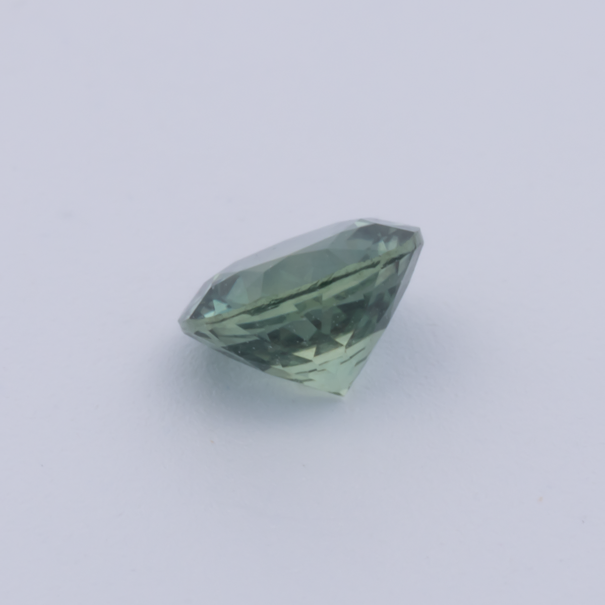 Sapphire - gray & green, round, 4.1x4.1 mm, 0.37 ct, No. XSR11268