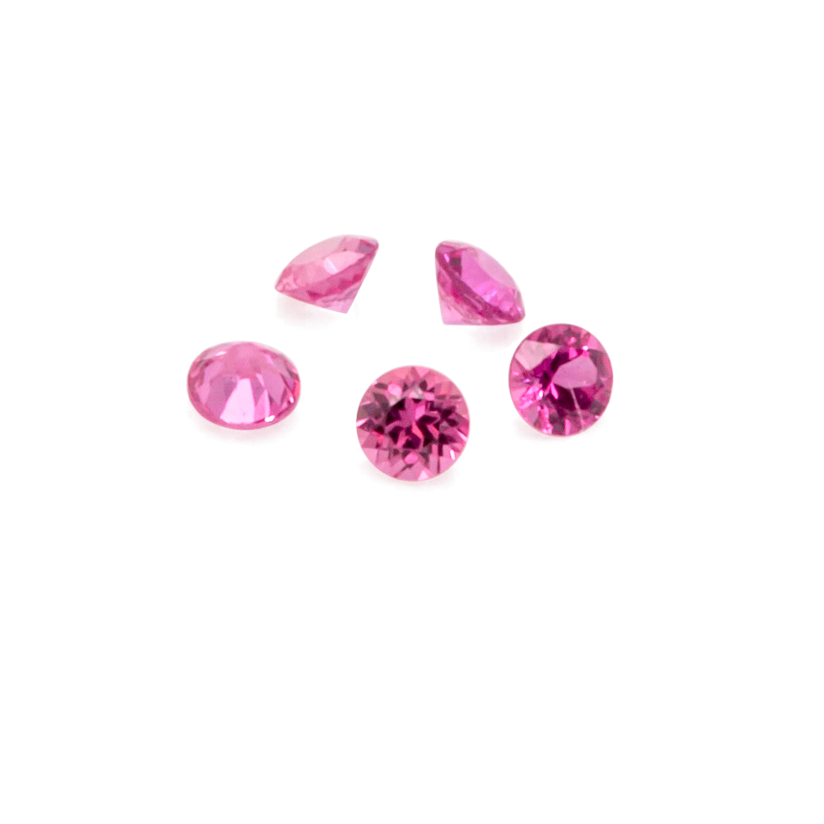 Sapphire - pink, round, 1x1 mm, approx. 0.005 ct, No. XSR11174