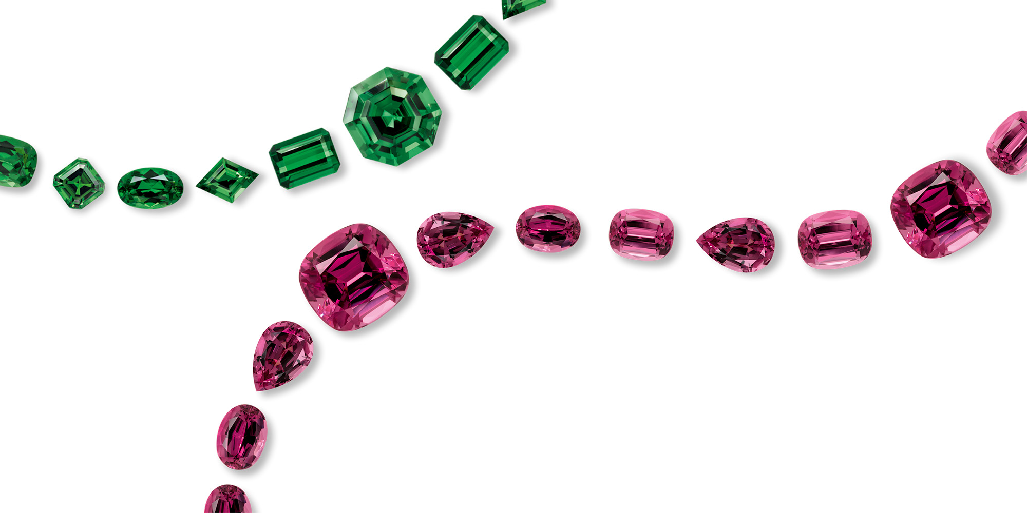 Tsavorite und Spinell